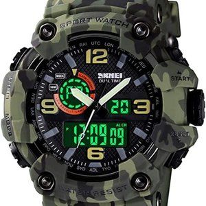Men's Watches Multi Function Military S-Shock Sports Waterproof Alarm Watch